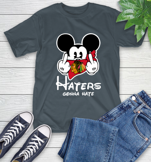 NHL Chicago Blackhawks Haters Gonna Hate Mickey Mouse Disney Hockey T Shirt T-Shirt 10