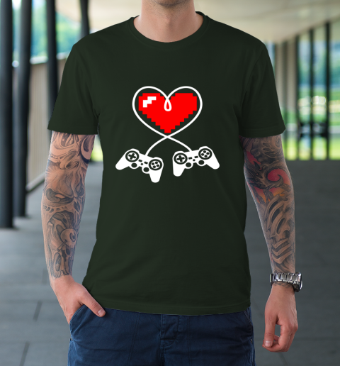This Is My Valentine Pajama Shirt Gamer Controller T-Shirt 3