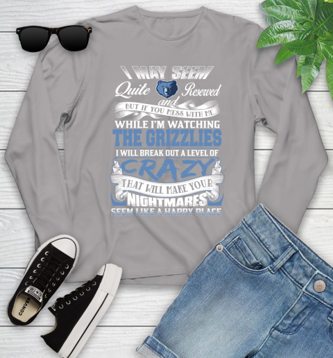 Memphis Grizzlies NBA Basketball Don't Mess With Me While I'm Watching My Team Youth Long Sleeve 5