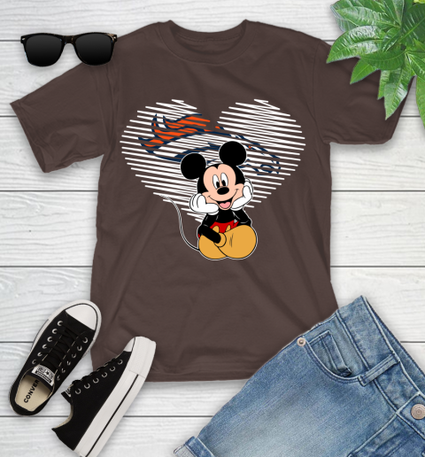 NFL Denver Broncos The Heart Mickey Mouse Disney Football T Shirt_000 Youth T-Shirt 7