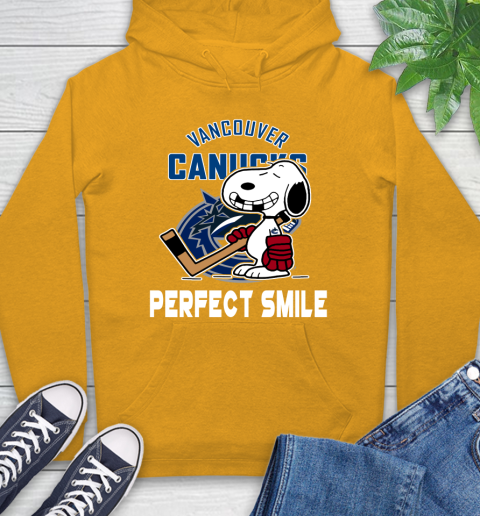 NHL Vancouver Canucks Snoopy Perfect Smile The Peanuts Movie Hockey T Shirt Hoodie 2