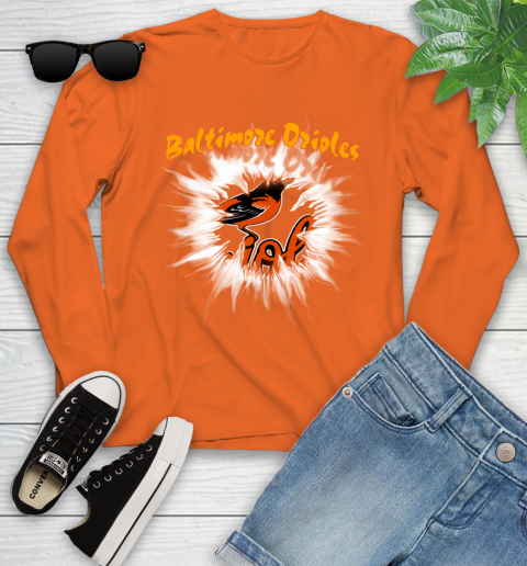 Baltimore Orioles MLB Baseball Adoring Fan Rip Sports Youth Long Sleeve 3