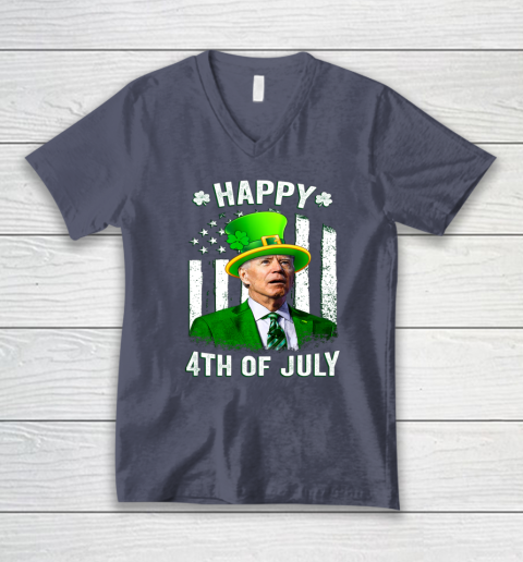 Anti Joe Biden St Patricks Day Shirt Happy 4th Of July Funny V-Neck T-Shirt 6