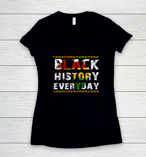Funny Black History Month African American Pride Celebration Women's V-Neck T-Shirt
