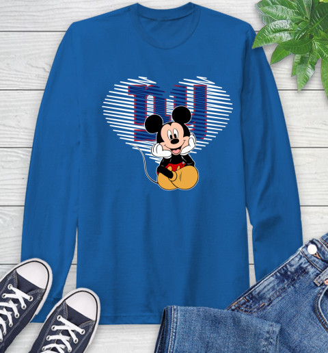 NFL New York Giants The Heart Mickey Mouse Disney Football T Shirt_000 Long Sleeve T-Shirt 10