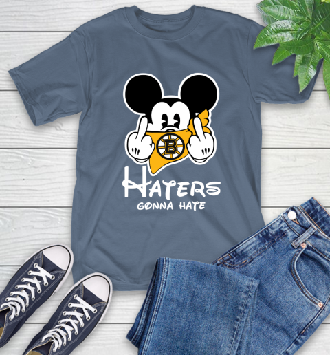 NHL Boston Bruins Haters Gonna Hate Mickey Mouse Disney Hockey T Shirt T-Shirt 8
