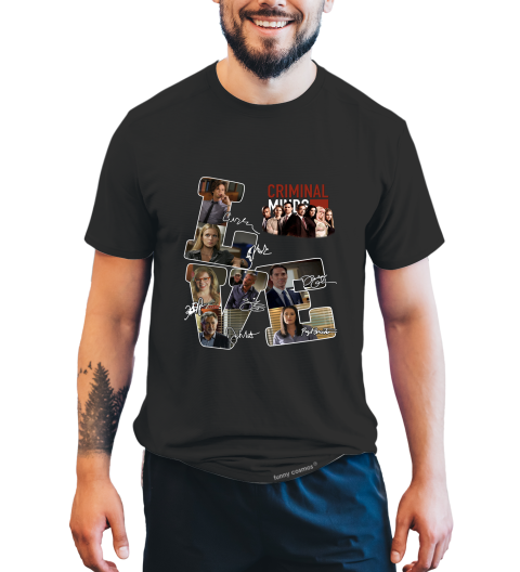 Criminal Minds T Shirt, Love Criminal Minds Shirt, Criminal Minds Characters Signature Tshirt