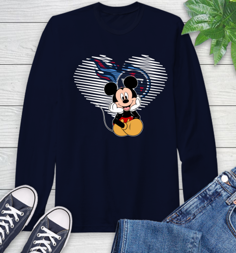 NFL Tennessee Titans The Heart Mickey Mouse Disney Football T Shirt_000 Long Sleeve T-Shirt 3