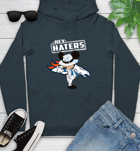 NFL Hey Haters Mickey Football Sports Denver Broncos Youth Hoodie 10