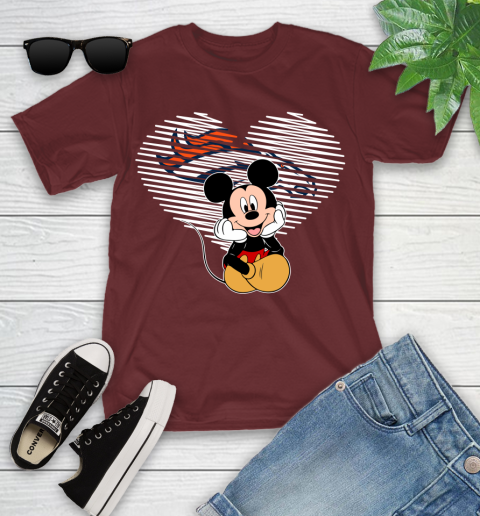 NFL Denver Broncos The Heart Mickey Mouse Disney Football T Shirt_000 Youth T-Shirt 14