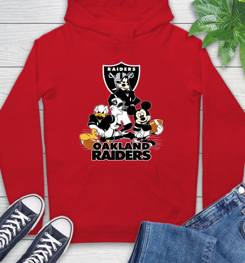 NFL Oakland Raiders Mickey Mouse Donald Duck Goofy Football Shirt Hoodie 10