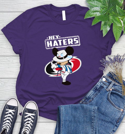 NHL Hey Haters Mickey Hockey Sports Carolina Hurricanes Women's T-Shirt 4