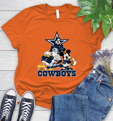 NFL Dallas Cowboys Mickey Mouse Donald Duck Goofy Football Shirt Women's T-Shirt 3