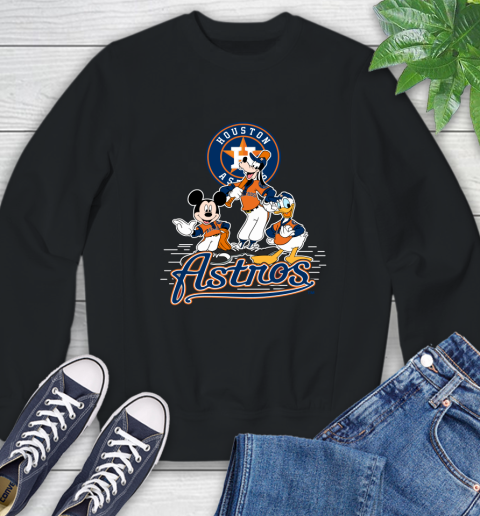 MLB Houston Astros Mickey Mouse Donald Duck Goofy Baseball T Shirt Sweatshirt