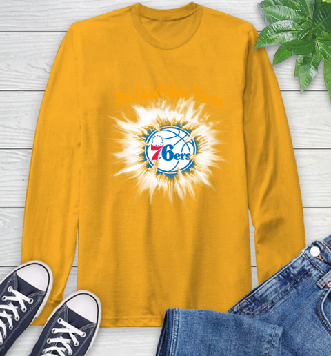 Philadelphia 76ers NBA Basketball Rip Sports Long Sleeve T-Shirt 2