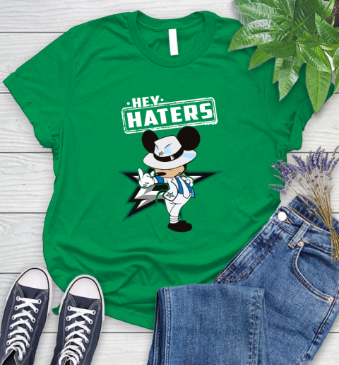 NHL Hey Haters Mickey Hockey Sports Dallas Stars Women's T-Shirt 9