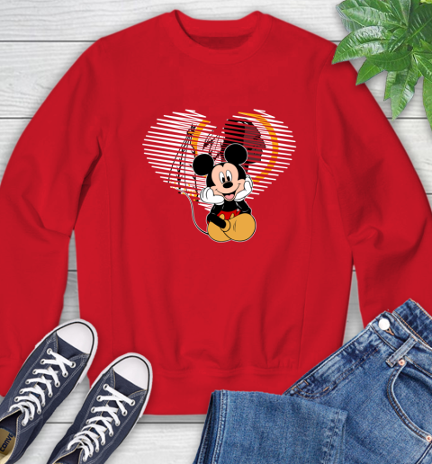 NFL Washington Redskins The Heart Mickey Mouse Disney Football T Shirt_000 Sweatshirt 10