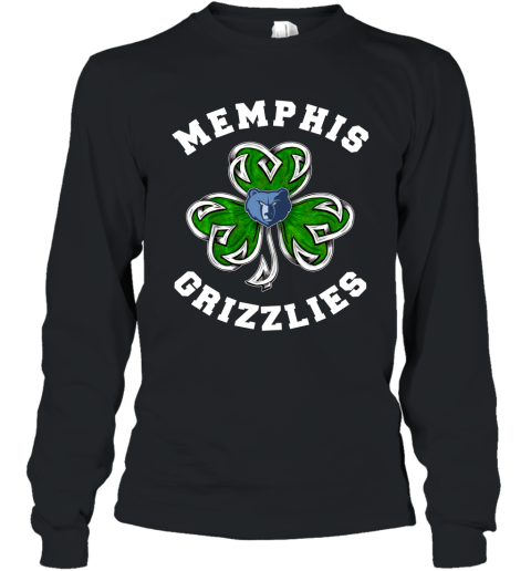 NBA Memphis Grizzlies Three Leaf Clover St Patrick's Day Basketball Sports Long Sleeve T-Shirt