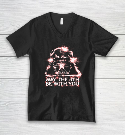 Star Wars Darth Vader May The 4th Be With You Sparkler V-Neck T-Shirt