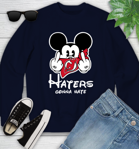NHL Nashville Predators Haters Gonna Hate Mickey Mouse Disney Hockey T Shirt Youth Sweatshirt 2