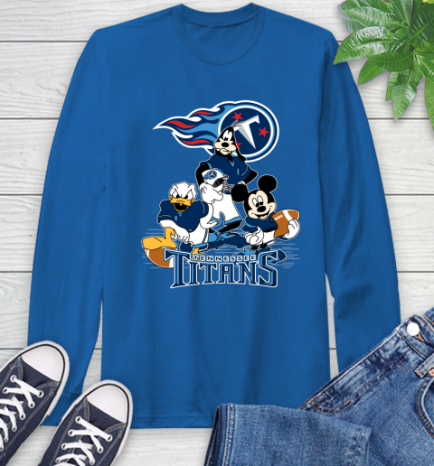 NFL Tennessee Titans Mickey Mouse Donald Duck Goofy Football Shirt Long Sleeve T-Shirt 10