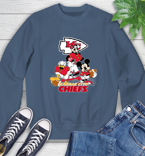 NFL Kansas City Chiefs Mickey Mouse Donald Duck Goofy Football Shirt Sweatshirt 8