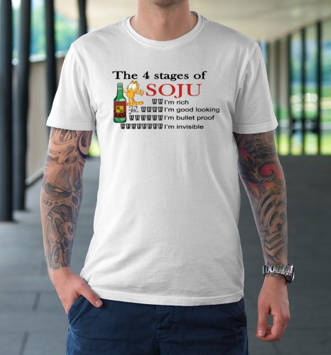 The 4 Stages Of Soju Garfield T-Shirt