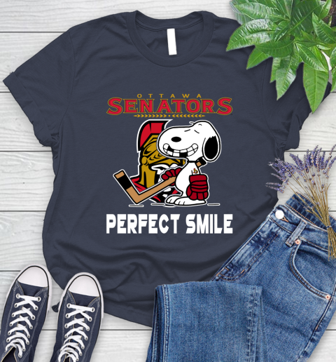 NHL New York Rangers Snoopy Perfect Smile The Peanuts Movie Hockey T Shirt Women's T-Shirt 14