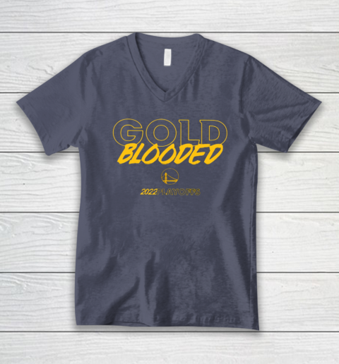 Warriors Gold Blooded V-Neck T-Shirt 6