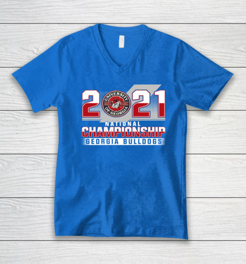 Georgia Bulldogs Championships 2021 V-Neck T-Shirt 4