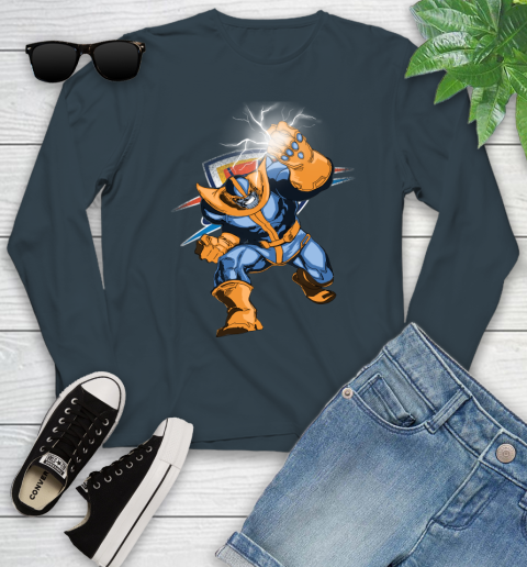Oklahoma City Thunder NBA Basketball Thanos Avengers Infinity War Marvel Youth Long Sleeve 9
