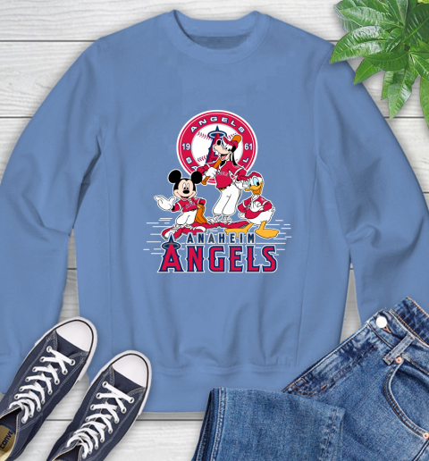 MLB Los Angeles Angels Mickey Mouse Donald Duck Goofy Baseball T Shirt Sweatshirt 11
