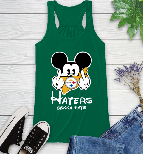 NFL Pittsburgh Steelers Haters Gonna Hate Mickey Mouse Disney Football T Shirt_000 Racerback Tank 6