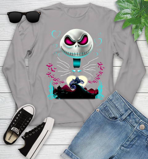 NHL Vancouver Canucks Jack Skellington Sally The Nightmare Before Christmas Hockey Youth Long Sleeve 5
