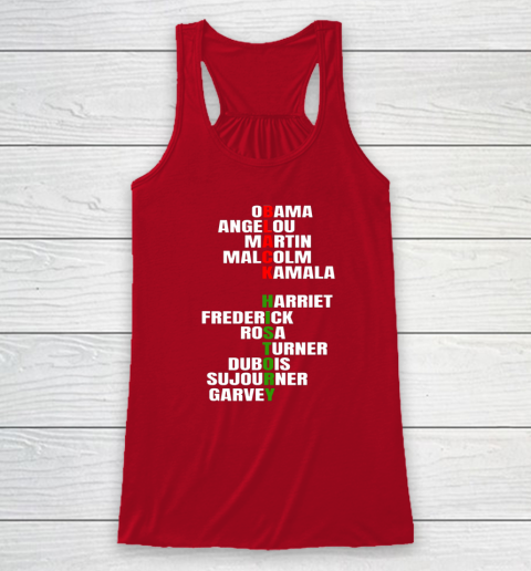 Obama Angelou Inspirational African Black History Month Racerback Tank 3