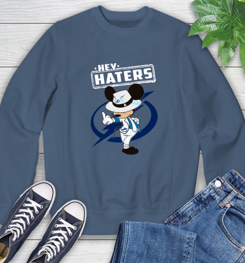 NHL Hey Haters Mickey Hockey Sports Tampa Bay Lightning Sweatshirt 8