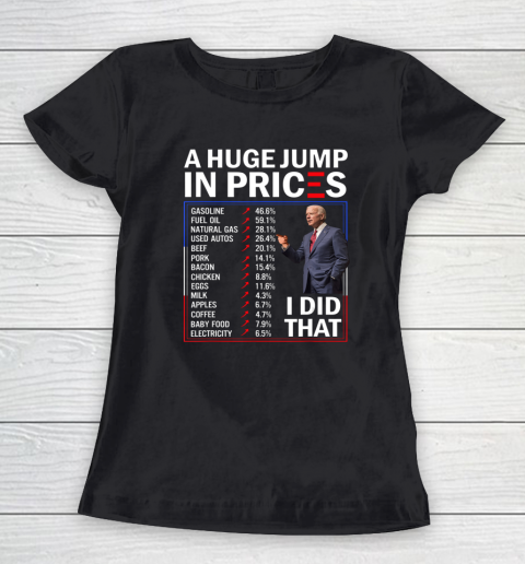Funny A Huge Jump In Prices I Did That Anti Joe Biden Meme Women's T-Shirt