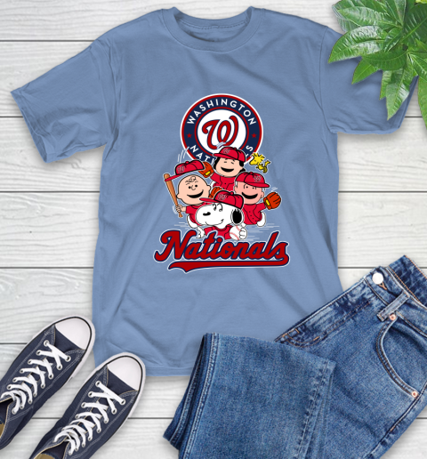 MLB Washington Nationals Snoopy Charlie Brown Woodstock The Peanuts Movie Baseball T Shirt_000 T-Shirt 12