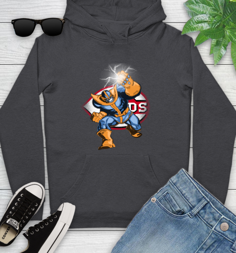 Cincinnati Reds MLB Baseball Thanos Avengers Infinity War Marvel Youth Hoodie 8