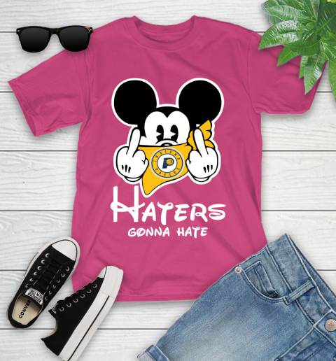 NBA Indiana Pacers Haters Gonna Hate Mickey Mouse Disney Basketball T Shirt Youth T-Shirt 11