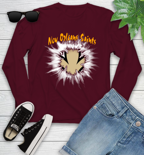New Orleans Saints NFL Football Adoring Fan Rip Sports Youth Long Sleeve 6