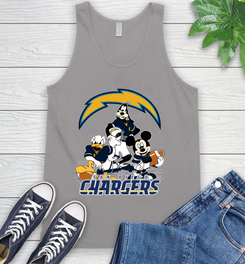 NFL San Diego Chargers Mickey Mouse Donald Duck Goofy Football Shirt Tank Top 3