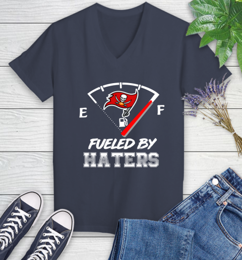 Tampa Bay Buccaneers NFL Football Fueled By Haters Sports Women's V-Neck T-Shirt 12