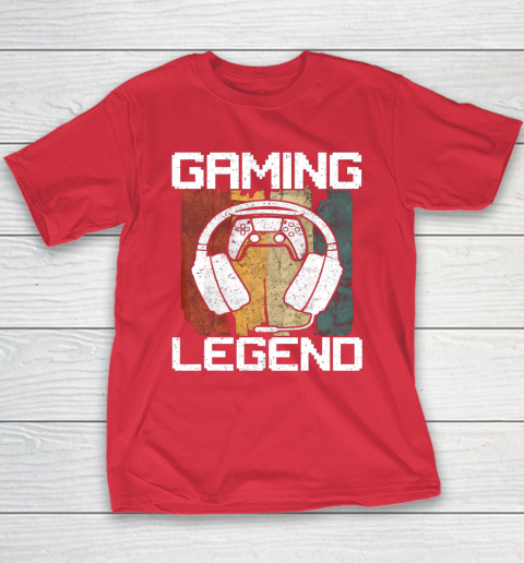 Gaming Legend PC Gamer Video Games Vintage Youth T-Shirt 8