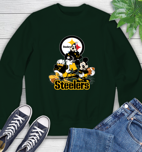 NFL Pittsburgh Steelers Mickey Mouse Donald Duck Goofy Football Shirt Sweatshirt 12