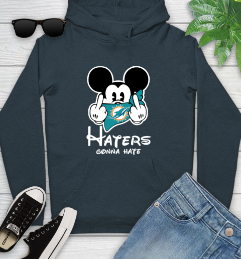 NFL Miami Dolphins Haters Gonna Hate Mickey Mouse Disney Football T Shirt Youth Hoodie 10