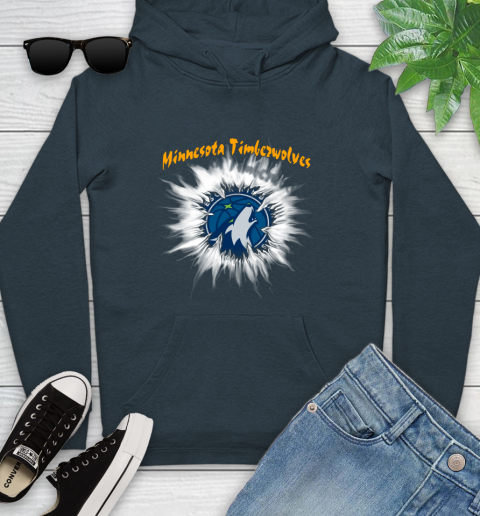 Minnesota Timberwolves NBA Basketball Rip Sports Youth Hoodie 10