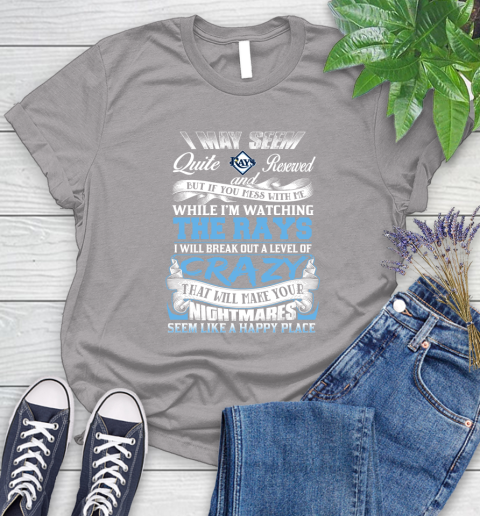 Tampa Bay Rays MLB Baseball Don't Mess With Me While I'm Watching My Team Women's T-Shirt 5