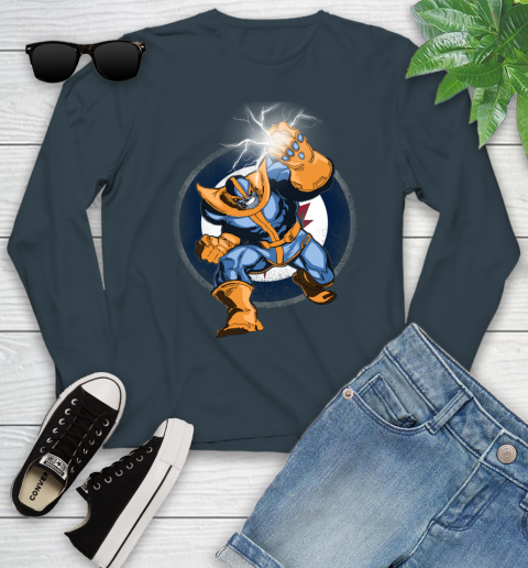 Winnipeg Jets NHL Hockey Thanos Avengers Infinity War Marvel Youth Long Sleeve 9