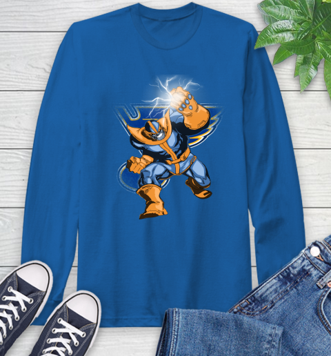 St.Louis Blues NHL Hockey Thanos Avengers Infinity War Marvel Long Sleeve T-Shirt 10